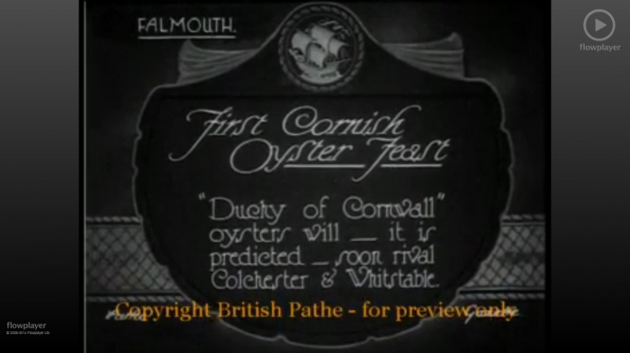 First Cornish Oyster Feast, Falmouth (1925)
