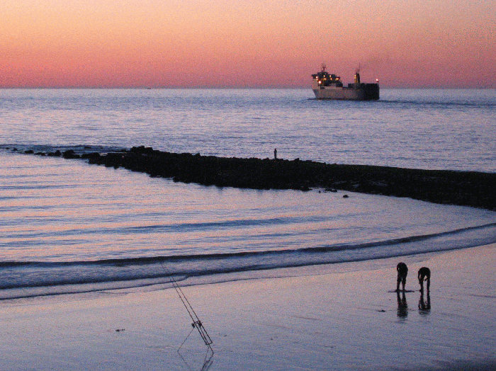 Zonsondergang op het Noodstrand in Oostende
