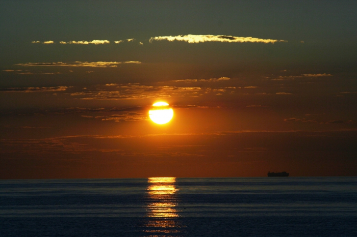 Zee bij zonsondergang Zee bij zonsondergang