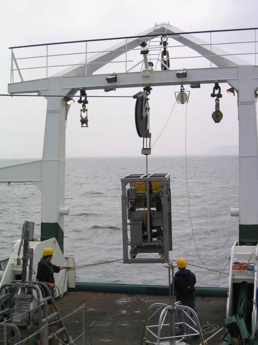ROV into the water