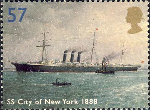 Britse oceaanstomer "SS City of New York" (1888)