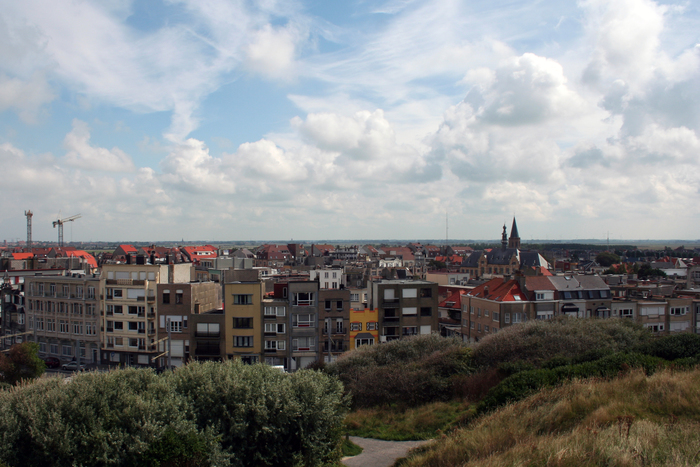Zicht op Wenduine stad Zicht op Wenduine stad