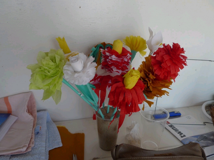 Papieren bloemen