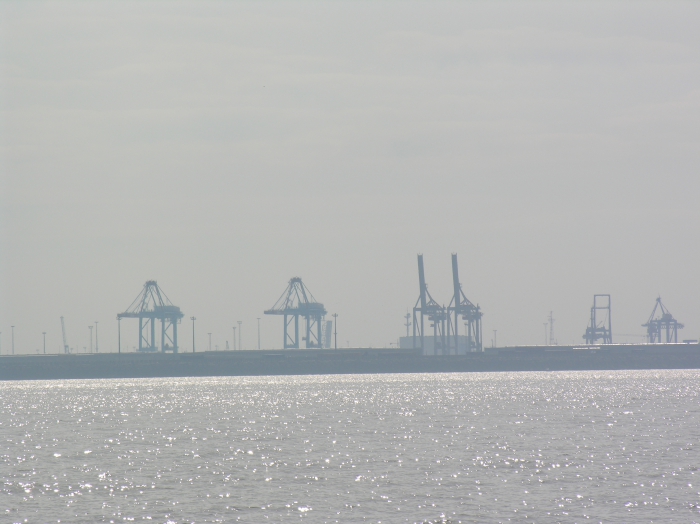 zicht op haven Zeebrugge