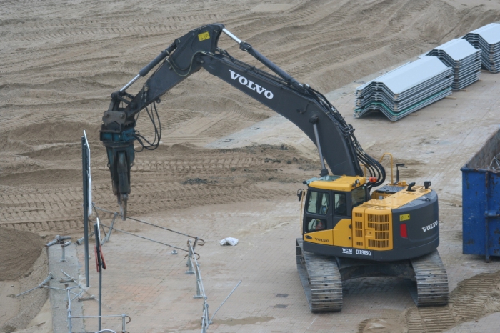 Werken aan Heldenplein Oostende