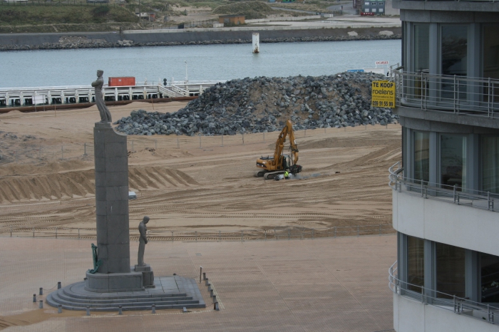 Werken aan Heldenplein Oostende