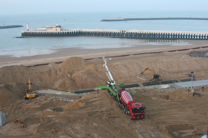 Werken aan Heldenplein Oostende