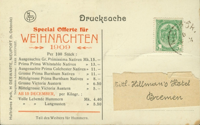 1909, Special Offerte für Weihnachten 1909, Special Offerte für Weihnachten