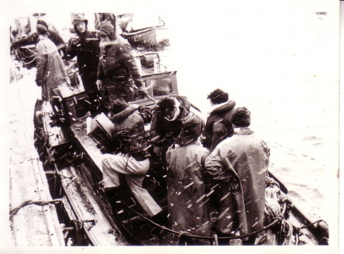 Bemanning O.285 Marie-José-Rosette (Bouwjaar 1936) op reddingsboot Bemanning O.285 Marie-José-Rosette (Bouwjaar 1936) op reddingsboot