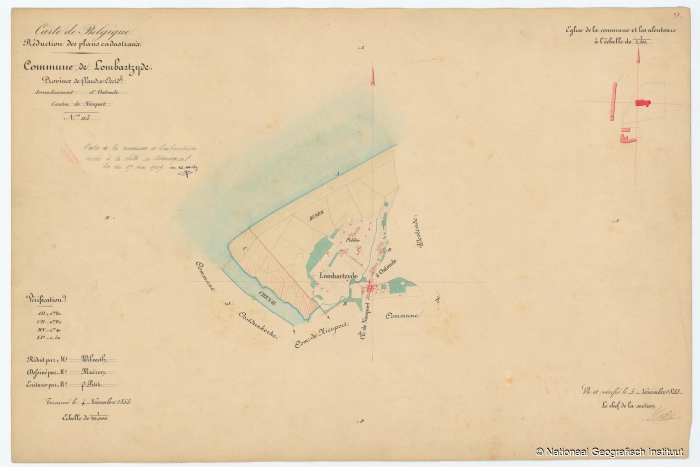 Commune de Lombartzyde - 1853
