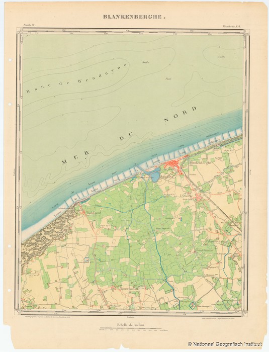 Blankenberghe. Feuille IV, planchette n° 8 - 1861