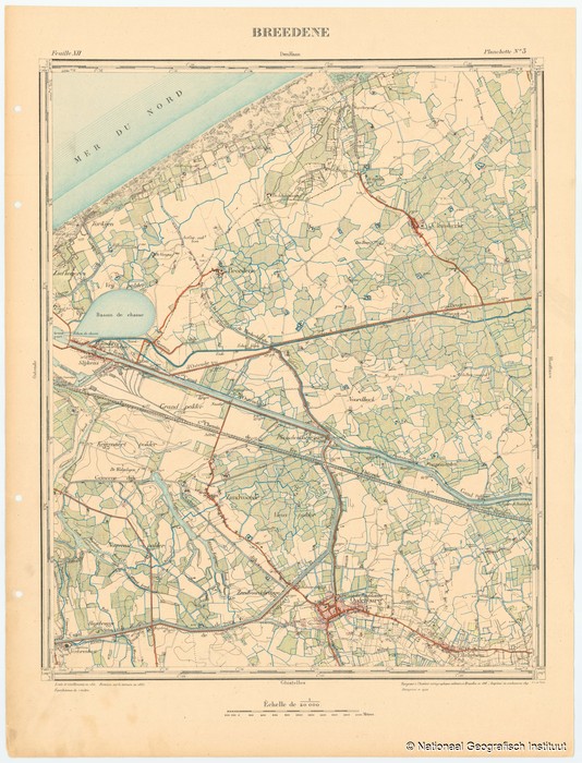 Breedene. Feuille XII, planchette n° 3 - 1883
