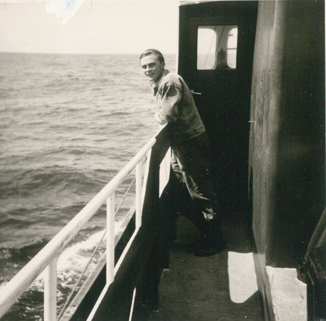 Andr� Van Torre aan boord van de Z.402 Atlantis (Bouwjaar 1963)
