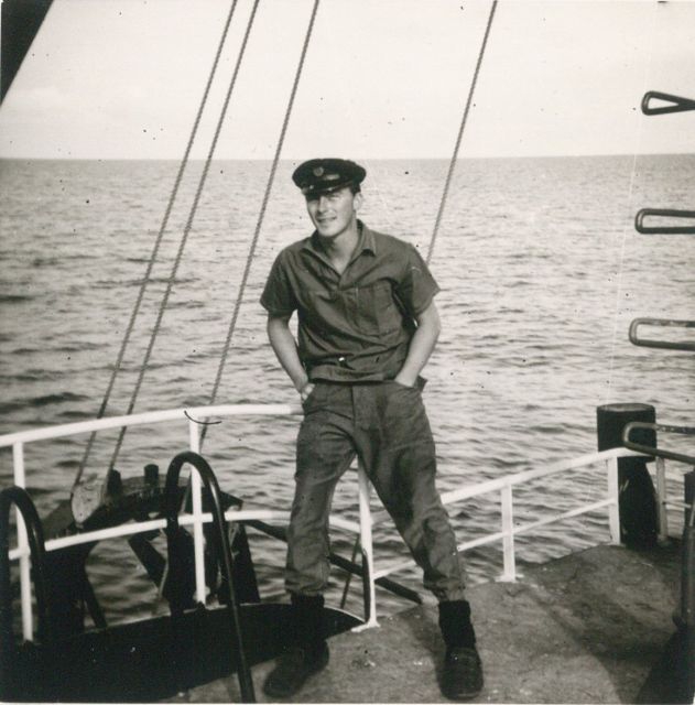 Andr� Van Torre aan boord van de Z.402 Atlantis (Bouwjaar 1963)