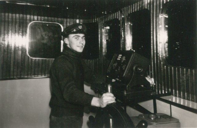 Andr� Van Torre op de brug van de Z.402 Atlantis (Bouwjaar 1963)