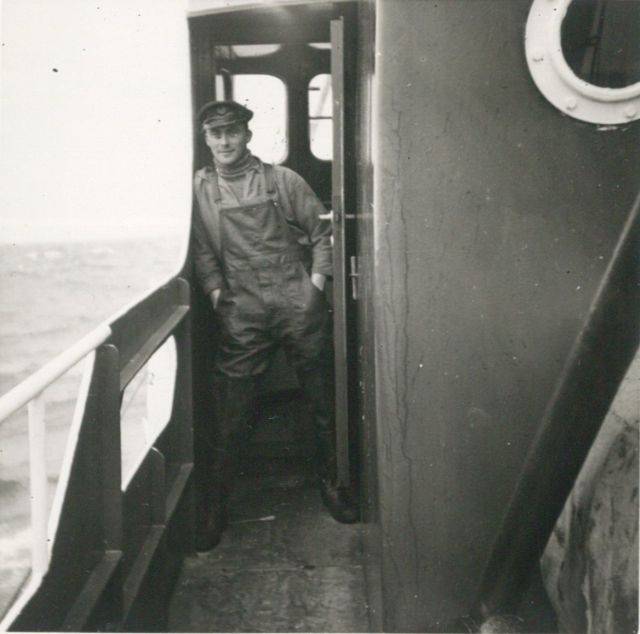 Andr� Van Torre aan boord van de Z.402 Atlantis (Bouwjaar 1963)