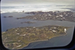 Air photo of the island Ardley & Nelson Island in the background
