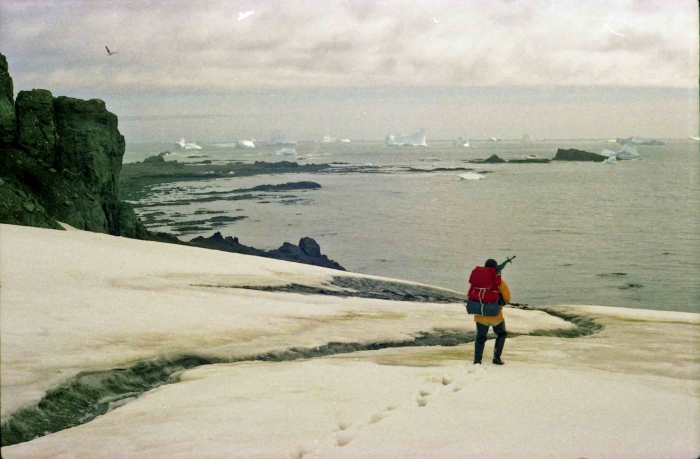 thawing snow at the Drake-Strait