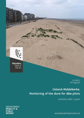 Ostend-Middelkerke, Monitoring of the dune for dike pilots: evolution after 2 years