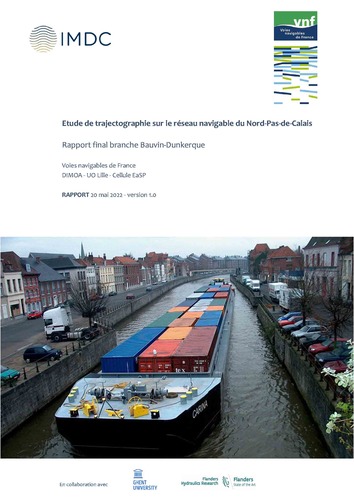 Etude de trajectographie sur le réseau navigable du Nord-Pas-de-Calais: rapport final branche Bauvin-Dunkerque