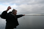 �jvind Moestrup taking samples at the Spuikom (Ostend)