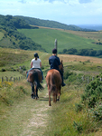 Horse riders on the coastal path