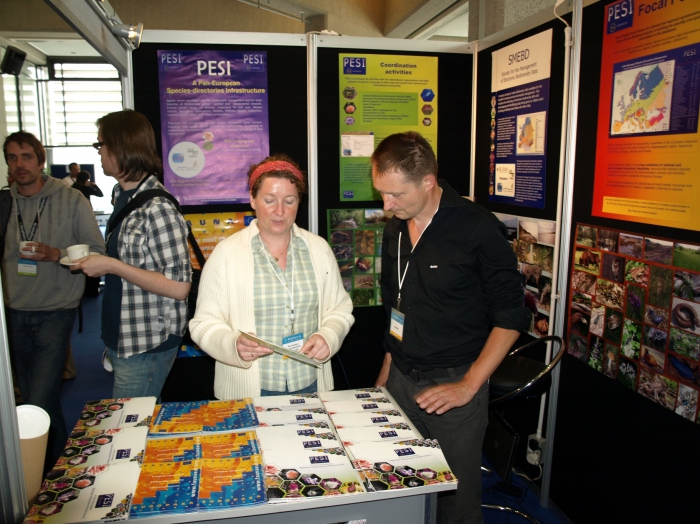 Roisin Nash and Louis Boumans at our info stand at the e-Biosphere in London