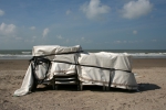 Strandstoelen onder zeil