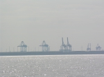 zicht op haven Zeebrugge