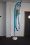 Beach flag binnen