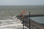 Werken aan nieuwe westdam Oostende