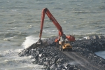 Werken aan nieuwe westdam Oostende