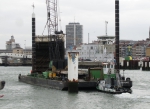 Wegnemen sluisdeur Visserijdok