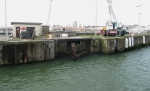 Sluisdeur visserijdok verwijderd