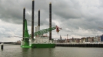 C power windmolens - assemblage in Oostende