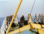 Visser op achterdek
