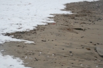 Sneeuw op strand