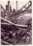 Reparatie netten in haven