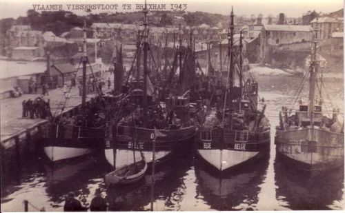 Vlaamse vissersvloot te Brixham, 1943