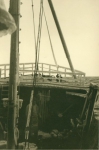 Visser op noordzee in winterperiode
