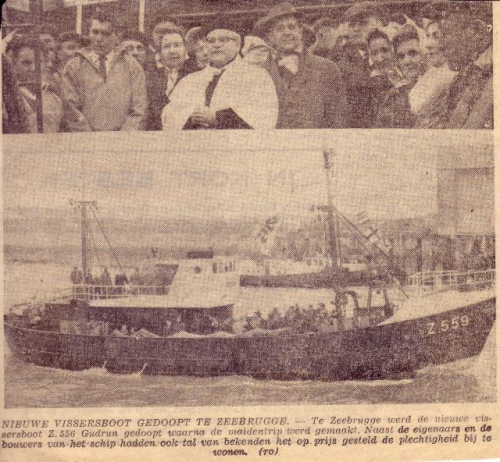 Doop Z.559 Gudrun (Bouwjaar 1961) te Zeebrugge