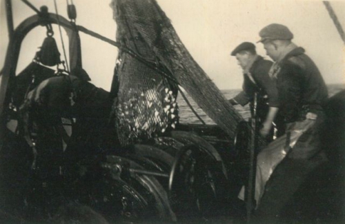 Net binnenhalen aan boord van de Z.517 (Bouwjaar 1931)