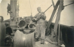 Andr� Van Torre op de Z.520 De Drie Gebroeders (Bouwjaar 1926), author: Onbekend