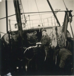 Andr� Van Torre aan boord van de Z.562 Luc (Bouwjaar 1956), author: Onbekend