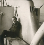 Andr� Van Torre aan boord van de O.37