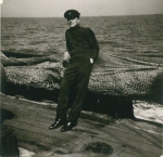 Andr� Van Torre aan boord van de Z.402 Atlantis (Bouwjaar 1963), author: Onbekend