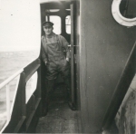 Andr� Van Torre aan boord van de Z.402 Atlantis (Bouwjaar 1963), author: Onbekend