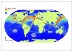 Shipping routes of cargo vessels larger than 10000 gigatonnes in 2007. 