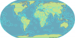 Marine and land zones: the union of world country boundaries and Exclusive Economic Zones