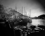 The first picture was taken in spring 2012, just before a storm hit. It shows the ratio of pleasure craft to fishing boats in Looe harbour.

Looe exhibition, England.
